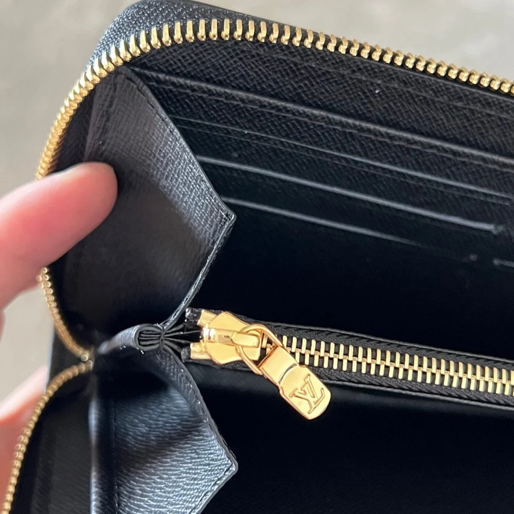 Louis Vuitton Black and Tan Monogram Wallet
